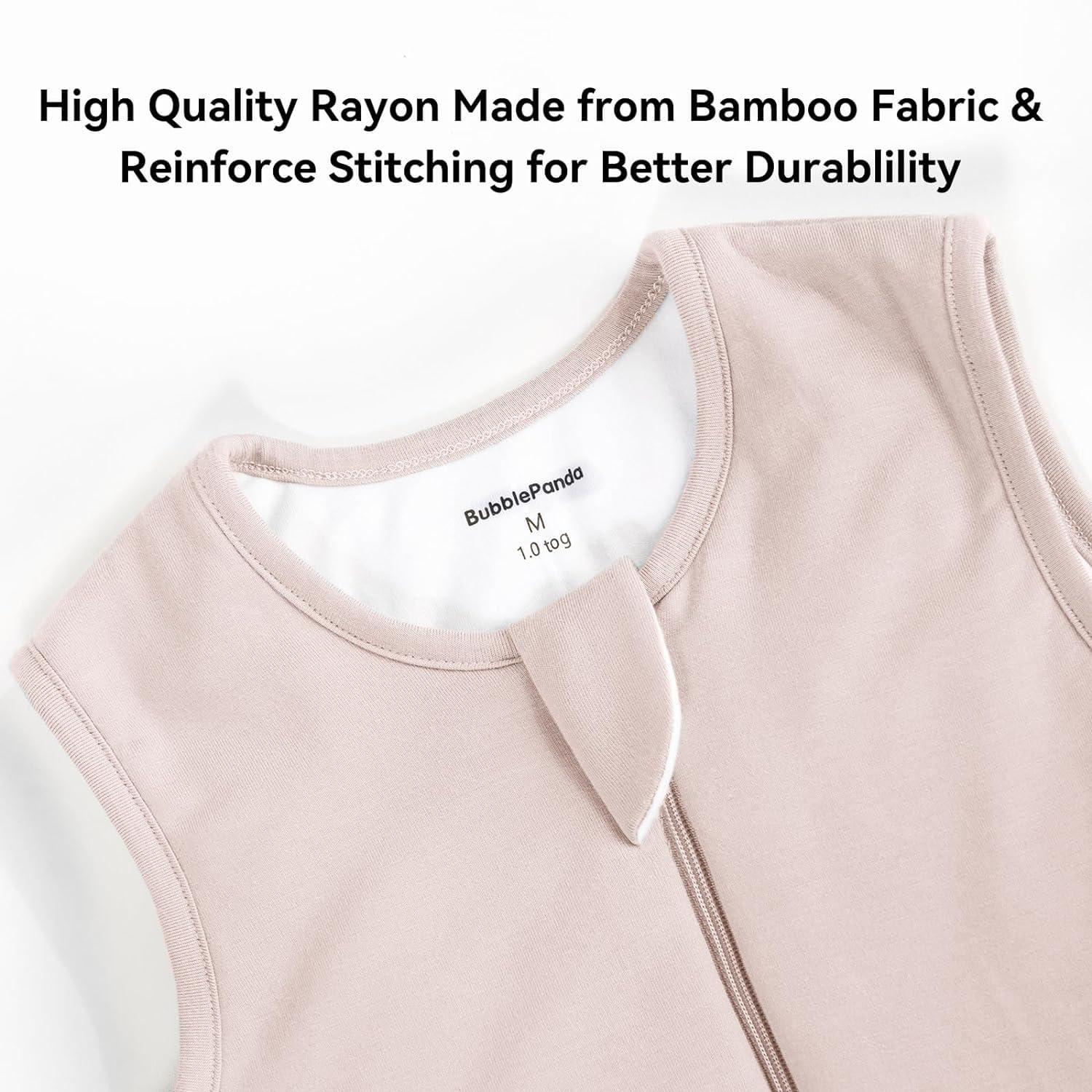imageBubblePanda Rayon Made From Bamboo Toddler Sleep Sack with Feet 2436 Months 25 Tog Winter Ultra Soft Warm Baby Sleep Bag Walker 2t3t Quilted Thick Wearable Blanket with Legs 2Way ZipperPink