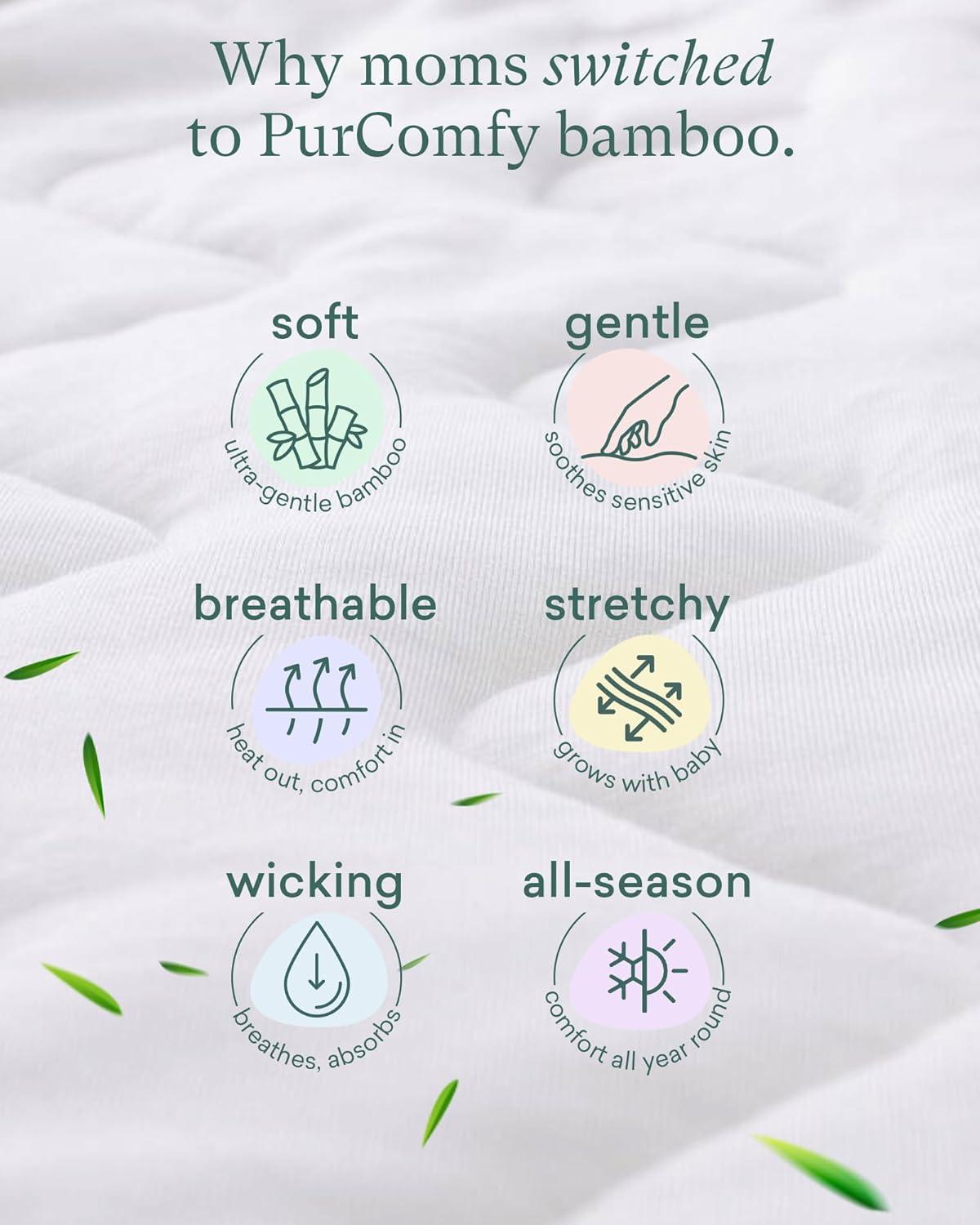 imagePurComfy Supersoft Sleep Sack 10 TOG Premium Bamboo Viscose Baby Sleeping Bag 2Way Zipper Sleep Sack Baby Wearable BlanketForest