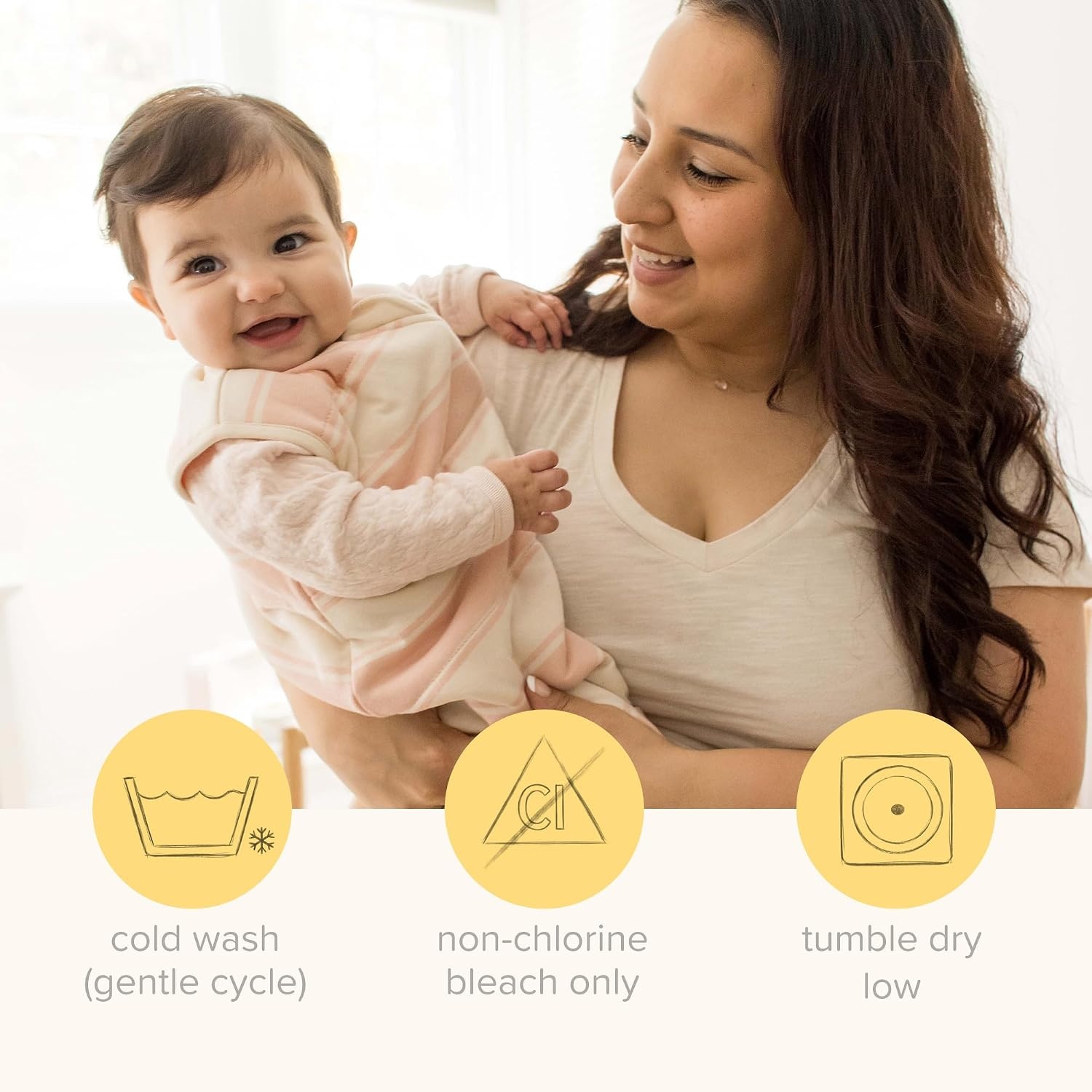 image:imageBurts Bees Baby Organic Beekeeper Infant Wearable Blanket Unisex Swaddle Cozy 2way zip sleep sack is available in lightweight 05 TOG or medium weight 15 TOG options for a great nights sleepQuilted Pink