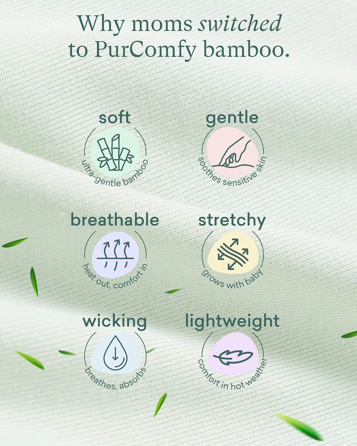 image:imagePurComfy Summer Sleep Sack 05 TOG Bamboo Viscose Baby Wearable Blanket with 2Way Zipper Soft Breathable Baby Sleeping BagSage