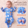 BubblePanda Rayon Made From Bamboo Baby Pajamas Long Sleeve Sleepers(Blue Cookies)