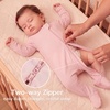 BubblePanda Rayon Made From Bamboo Baby Pajamas Long Sleeve Sleepers(Blush)