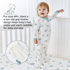 BubblePanda Rayon Made From Bamboo Baby Pajamas Long Sleeve Sleepers(Dinosaur)