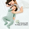 BubblePanda Rayon Made From Bamboo Baby Pajamas Long Sleeve Sleepers(Sage)