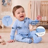 BubblePanda Rayon Made From Bamboo Baby Pajamas Long Sleeve Sleepers(Shark)