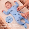 BubblePanda Rayon Made From Bamboo Baby Pajamas Long Sleeve Sleepers(Shark)