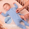 BubblePanda Rayon Made From Bamboo Baby Pajamas Long Sleeve Sleepers(Slate)