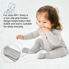 BubblePanda Rayon Made From Bamboo Baby Pajamas Long Sleeve Sleepers(Storm)