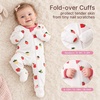 BubblePanda Rayon Made From Bamboo Baby Pajamas Long Sleeve Sleepers(Strawberry)