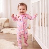 BubblePanda Rayon Made From Bamboo Baby Pajamas Long Sleeve Sleepers(Unicorns)