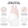 BubblePanda Rayon Made From Bamboo Sleep Sack 12-18 Months 2.5 Tog Winter Toddler Sleep Sack for Babies Soft Warm Quilted Baby Wearable Blanket 2-Way Zipper Thick Baby Sleeping Bag(Pink)