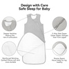 BubblePanda Rayon Made From Bamboo Sleep Sack 12-18 Months 2.5 Tog Winter Toddler Sleep Sack for Babies Soft Warm Quilted Baby Wearable Blanket 2-Way Zipper Thick Baby Sleeping Bag(Storm)
