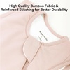 BubblePanda Rayon Made From Bamboo Sleep Sack 12-18 Months 2.5 Tog Winter Toddler Sleep Sack for Babies Soft Warm Quilted Baby Wearable Blanket 2-Way Zipper Thick Baby Sleeping Bag(Pink)