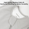 BubblePanda Rayon Made From Bamboo Sleep Sack 12-18 Months 2.5 Tog Winter Toddler Sleep Sack for Babies Soft Warm Quilted Baby Wearable Blanket 2-Way Zipper Thick Baby Sleeping Bag(Storm)