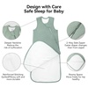 BubblePanda Rayon Made From Bamboo Sleep Sack 12-18 Months 2.5 Tog Winter Toddler Sleep Sack for Babies Soft Warm Quilted Baby Wearable Blanket 2-Way Zipper Thick Baby Sleeping Bag(Sage)