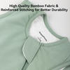 BubblePanda Rayon Made From Bamboo Sleep Sack 12-18 Months 2.5 Tog Winter Toddler Sleep Sack for Babies Soft Warm Quilted Baby Wearable Blanket 2-Way Zipper Thick Baby Sleeping Bag(Sage)