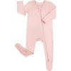 BubblePanda Rayon Made From Bamboo Baby Pajamas Long Sleeve Sleepers(Blush)