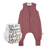 BubblePanda Sleep Sack with Feet 24-36 Months 1.0 Tog & Overnight Baby Diapers(Size 6, Count 68)