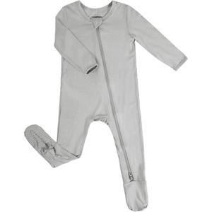 BubblePanda Rayon Made From Bamboo Baby Pajamas Long Sleeve Sleepers(Storm)