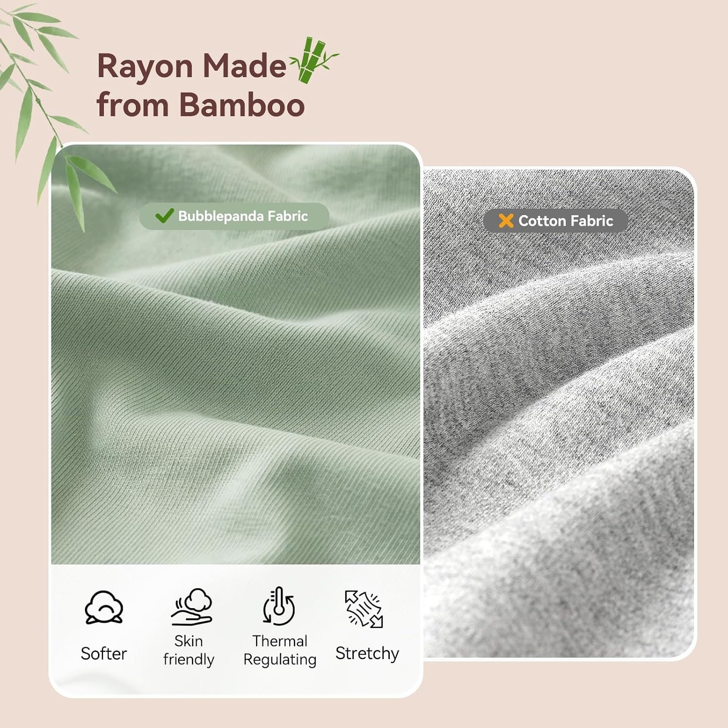 image:imageBubblePanda Baby Pajamas Rayon Made From Bamboo Footie Sleepers Girls BoysSage