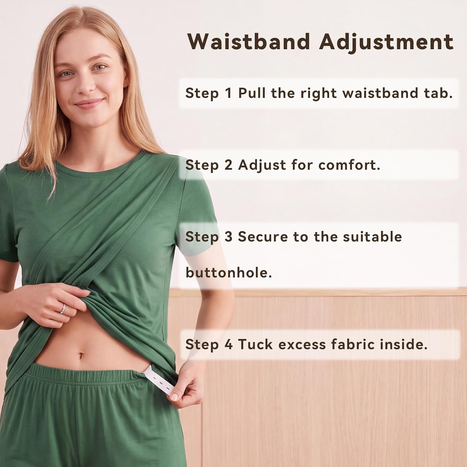 image:imageBubblePanda Maternity Nursing Pajamas Set 3 PCS Postpartum Breastfeeding PjGreen