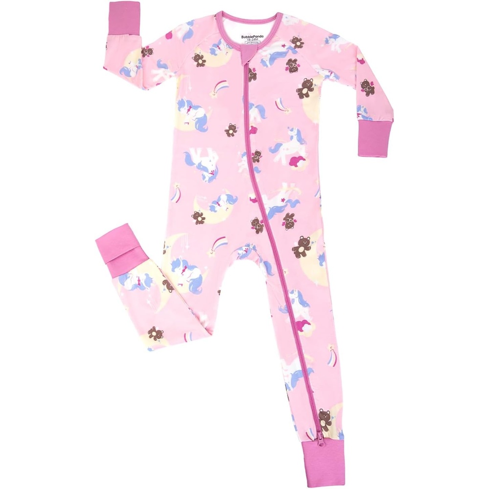 image:imageBubblePanda Baby Pajamas Rayon Made From Bamboo Footie Sleepers Girls BoysUnicorns