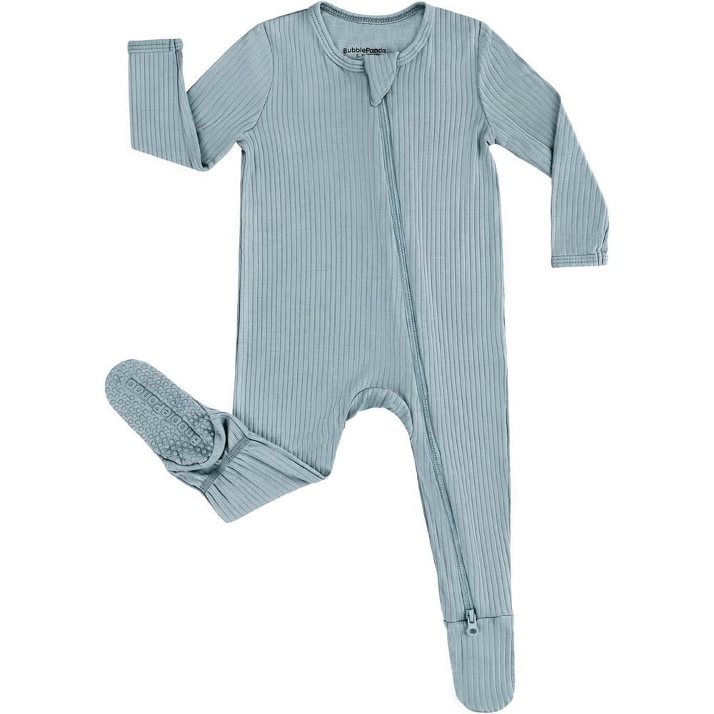 image:imageBubblePanda Rayon Made From Bamboo Baby Pajamas Unisex Newborn SleepersGlacier