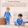 BubblePanda Baby Pajamas Rayon Made From Bamboo Footie Sleepers Girls Boys(Blue Cookies)