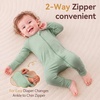 BubblePanda Baby Pajamas Rayon Made From Bamboo Footie Sleepers Girls Boys(Sage)