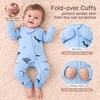 BubblePanda Baby Pajamas Rayon Made From Bamboo Footie Sleepers Girls Boys(Shark)