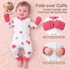 BubblePanda Baby Pajamas Rayon Made From Bamboo Footie Sleepers Girls Boys(Strawberry)