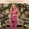 BubblePanda Maternity Nursing Pajamas Set 3 PCS Postpartum Breastfeeding Pj(Burgundy)