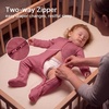 BubblePanda Rayon Made From Bamboo Baby Pajamas Unisex Newborn Sleepers(Dusty Rose)