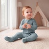 BubblePanda Rayon Made From Bamboo Baby Pajamas Unisex Newborn Sleepers(Glacier)