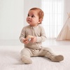 BubblePanda Rayon Made From Bamboo Baby Pajamas Unisex Newborn Sleepers(Oat)