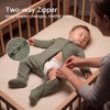 BubblePanda Rayon Made From Bamboo Baby Pajamas Unisex Newborn Sleepers(Olive Drab)