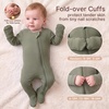 BubblePanda Rayon Made From Bamboo Baby Pajamas Unisex Newborn Sleepers(Olive Drab)