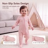 BubblePanda Rayon Made From Bamboo Baby Pajamas Unisex Newborn Sleepers(Pink)