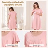 BubblePanda Rayon Made from Bamboo Nursing Nightgown Breastfeeding Gown(Pink)