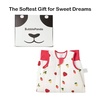 BubblePanda Rayon Made from Bamboo Sleep Sack with Feet 2t-3t 1.0 Tog Print(Strawberry)