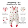 BubblePanda Rayon Made from Bamboo Sleep Sack with Feet 2t-3t 1.0 Tog Print(Strawberry)