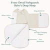 BubblePanda Rayon Made from Bamboo Swaddles for Newborn 0-3M Velcro Swaddle(Oat)