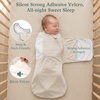BubblePanda Rayon Made from Bamboo Swaddles for Newborn 0-3M Velcro Swaddle(Oat)