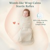 BubblePanda Rayon Made from Bamboo Swaddles for Newborn 0-3M Velcro Swaddle(Oat)