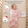 BubblePanda Rayon Made from Bamboo Swaddles for Newborn 0-3M Velcro Swaddle(Pink)