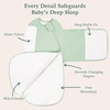 BubblePanda Rayon Made from Bamboo Swaddles for Newborn 0-3M Velcro Swaddle(Sage)