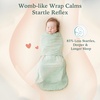 BubblePanda Rayon Made from Bamboo Swaddles for Newborn 0-3M Velcro Swaddle(Sage)