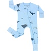 BubblePanda Baby Pajamas Rayon Made From Bamboo Footie Sleepers Girls Boys(Shark)