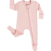 BubblePanda Rayon Made From Bamboo Baby Pajamas Unisex Newborn Sleepers(Pink)