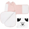 BubblePanda Rayon Made from Bamboo Swaddles for Newborn 0-3M Velcro Swaddle(Pink)